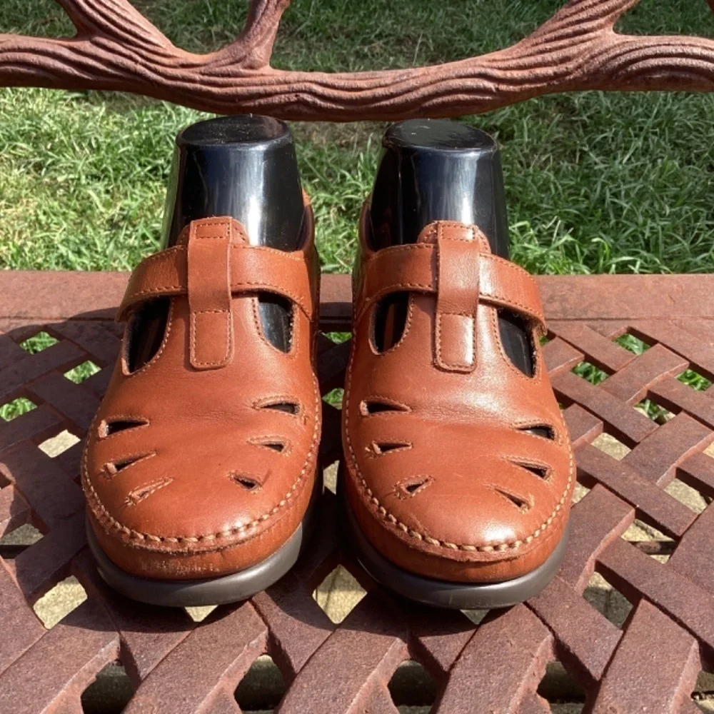 SAS Roamer Chestnut Walking Tripad Comfort Leather Loafer/Shoe